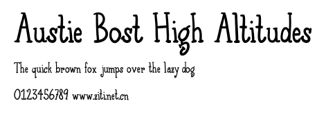 Austie Bost High Altitudes.ttf字體轉換器圖片