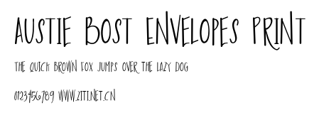 Austie Bost Envelopes Print.ttf字體轉換器圖片