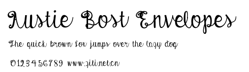 Austie Bost Envelopes.ttf字體轉換器圖片