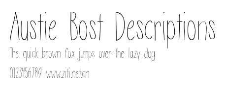 Austie Bost Descriptions.ttf字體轉換器圖片