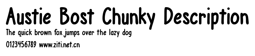 Austie Bost Chunky Description.ttf字體轉換器圖片
