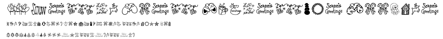 Austie Bost Christmas Doodles.ttf字體轉換器圖片