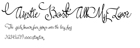 Austie Bost All My Love.ttf字體轉換器圖片