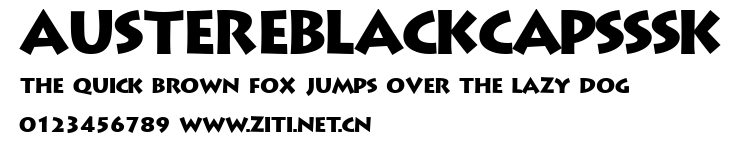 AustereBlackCapsSSK.ttf字體轉換器圖片