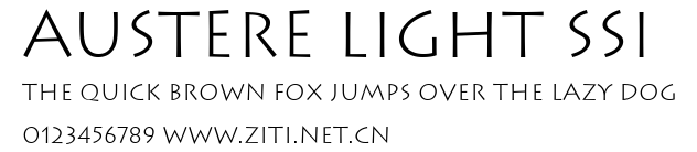 Austere Light SSi.ttf字體轉換器圖片