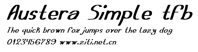 Austera Simple tfb.ttf字體轉換器圖片
