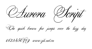 Aurora Script.ttf字體轉換器圖片