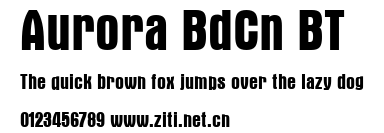 Aurora BdCn BT.ttf字體轉換器圖片