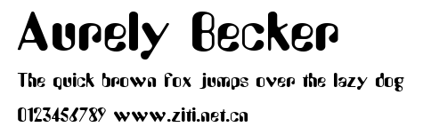Aurely Becker.ttf字體轉換器圖片