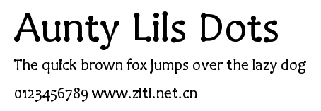 Aunty Lils Dots.ttf字體轉換器圖片