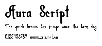Aura Script.ttf字體轉換器圖片