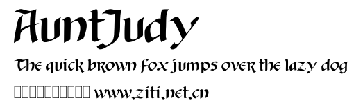 AuntJudy.ttf字體轉換器圖片