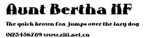 Aunt Bertha NF.ttf字體轉換器圖片