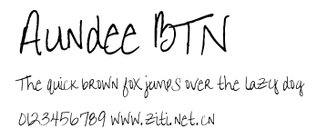 Aundee BTN.ttf字體轉換器圖片