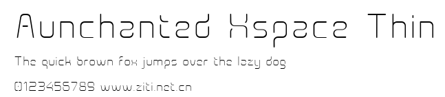 Aunchanted Xspace Thin.ttf字體轉換器圖片