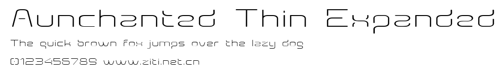 Aunchanted Thin Expanded.ttf字體轉換器圖片