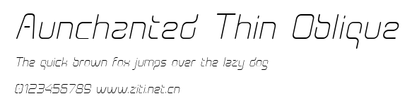 Aunchanted Thin Oblique.ttf字體轉換器圖片