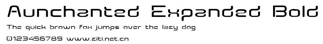 Aunchanted Expanded Bold.ttf字體轉換器圖片