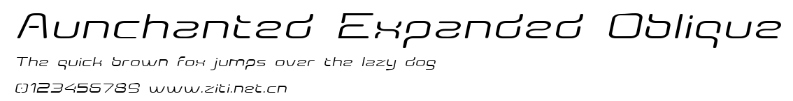 Aunchanted Expanded Oblique.ttf字體轉換器圖片