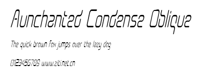 Aunchanted Condense Oblique.ttf字體轉換器圖片
