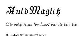 AuldMagick.ttf字體轉換器圖片