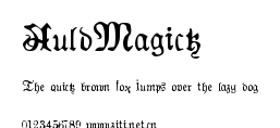 AuldMagick.ttf字體轉換器圖片
