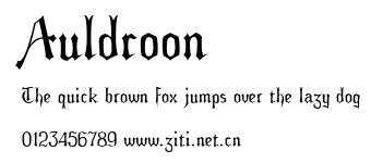 Auldroon.ttf字體轉換器圖片