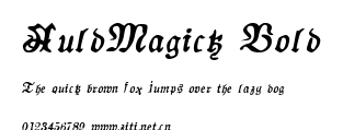 AuldMagick Bold.ttf字體轉換器圖片