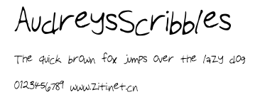 AudreysScribbles.ttf字體轉換器圖片
