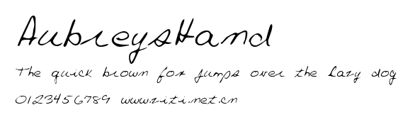AubreysHand.ttf字體轉換器圖片
