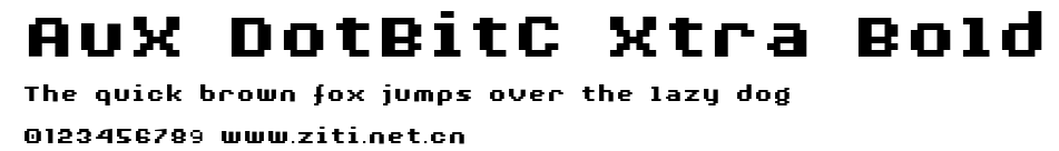 AuX DotBitC Xtra Bold.ttf字體轉換器圖片