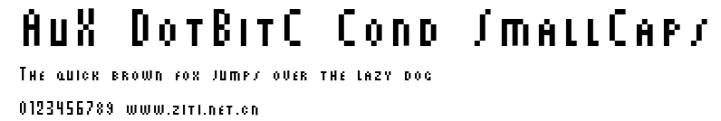 AuX DotBitC Cond SmallCaps.ttf字體轉換器圖片