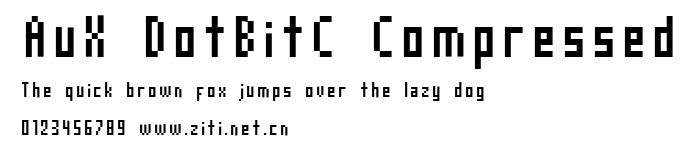 AuX DotBitC Compressed.ttf字體轉換器圖片