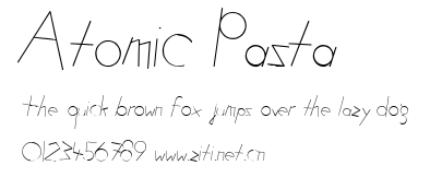 Atomic Pasta.ttf字體轉換器圖片