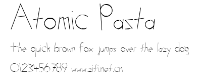 Atomic Pasta.ttf字體轉換器圖片