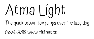 Atma Light.ttf字體轉換器圖片