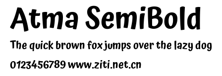 Atma SemiBold.ttf字體轉換器圖片