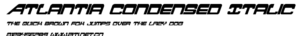 Atlantia Condensed Italic.ttf字體轉換器圖片