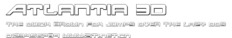 Atlantia 3D.ttf字體轉換器圖片