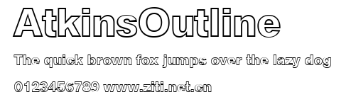 AtkinsOutline.ttf字體轉換器圖片