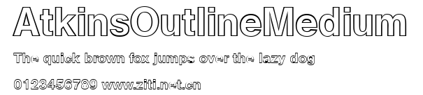 AtkinsOutlineMedium.ttf字體轉換器圖片