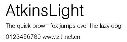 AtkinsLight.ttf字體轉換器圖片