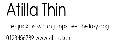 Atilla Thin.ttf字體轉換器圖片
