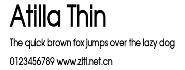 Atilla Thin.ttf字體轉換器圖片