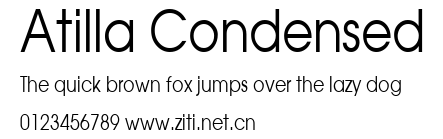 Atilla Condensed.ttf字體轉換器圖片