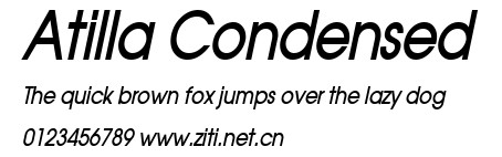 Atilla Condensed.ttf字體轉換器圖片
