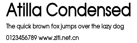 Atilla Condensed.ttf字體轉換器圖片