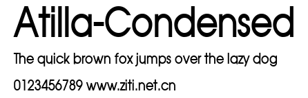 Atilla-Condensed.ttf字體轉換器圖片