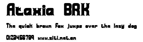 Ataxia BRK.ttf字體轉換器圖片