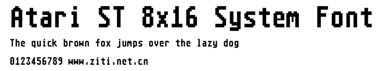 Atari ST 8x16 System Font.ttf字體轉換器圖片
